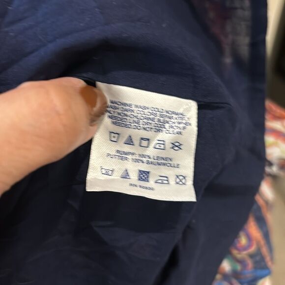 Lands End 100% Linen Colorful Pattern Sleeveless Pockets Dress Plus 26W​​​ - Picture 7 of 13